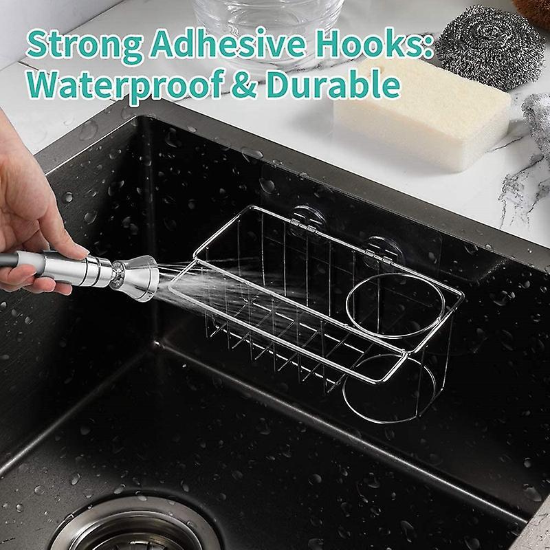 Kitchen Stainless Steel Sink Drain Rack Sponge Rack Storage Basket