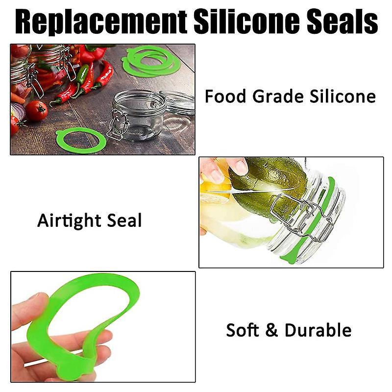 12 Pack Silicone Replacement Gasket,seals Rings, Silicone,orange