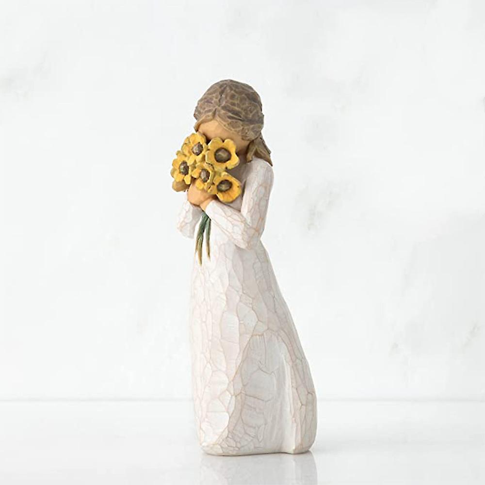 Bouquet Girl Statue Home Decorations Resin Crafts Gifts for Family