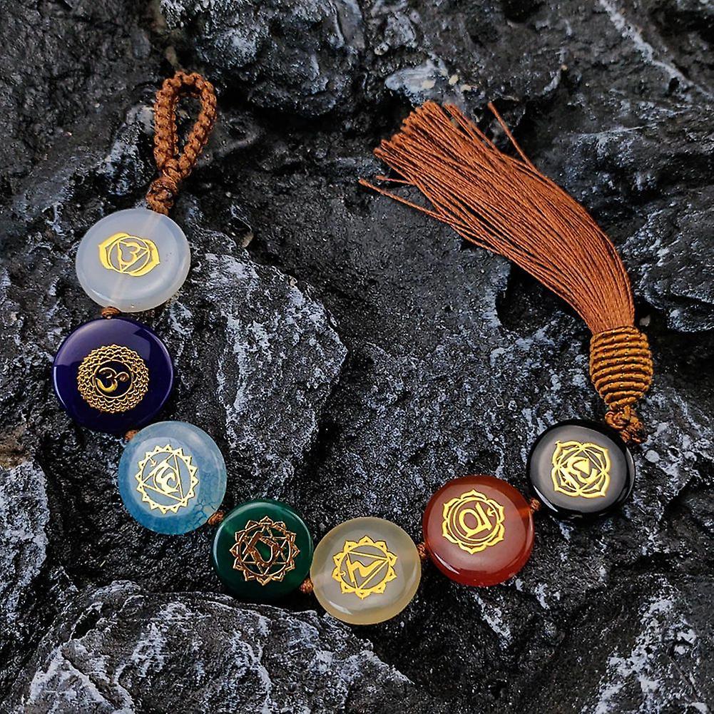 7 Chakra Hanging Ornament Reiki Healing Energy Balance Amulet