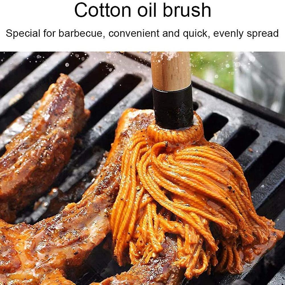 Bbq Cleaner Long Handle Wooden Bbq Grill Brush for Cooking Roasting