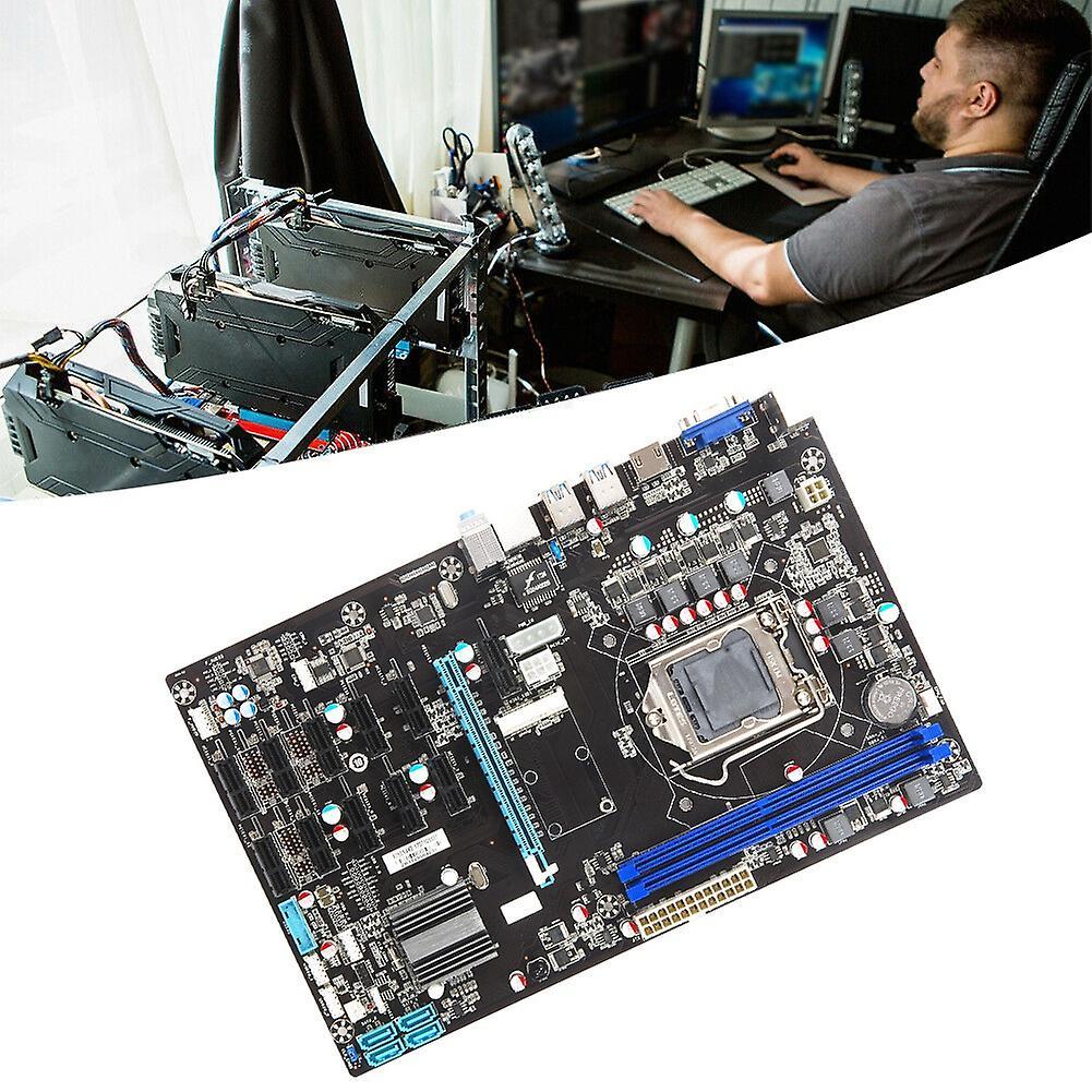 B250 Btc Mining Machine Motherboard 12 Gpu Graphics Card Slots