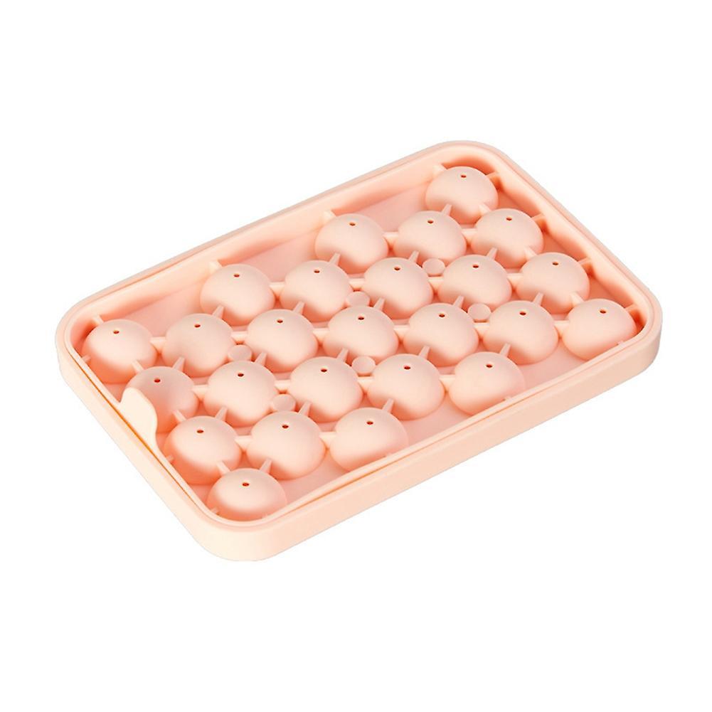 25 Grid Ice Cube Trays with Lids Ice Cube Mold Cube Bpa Free -pink