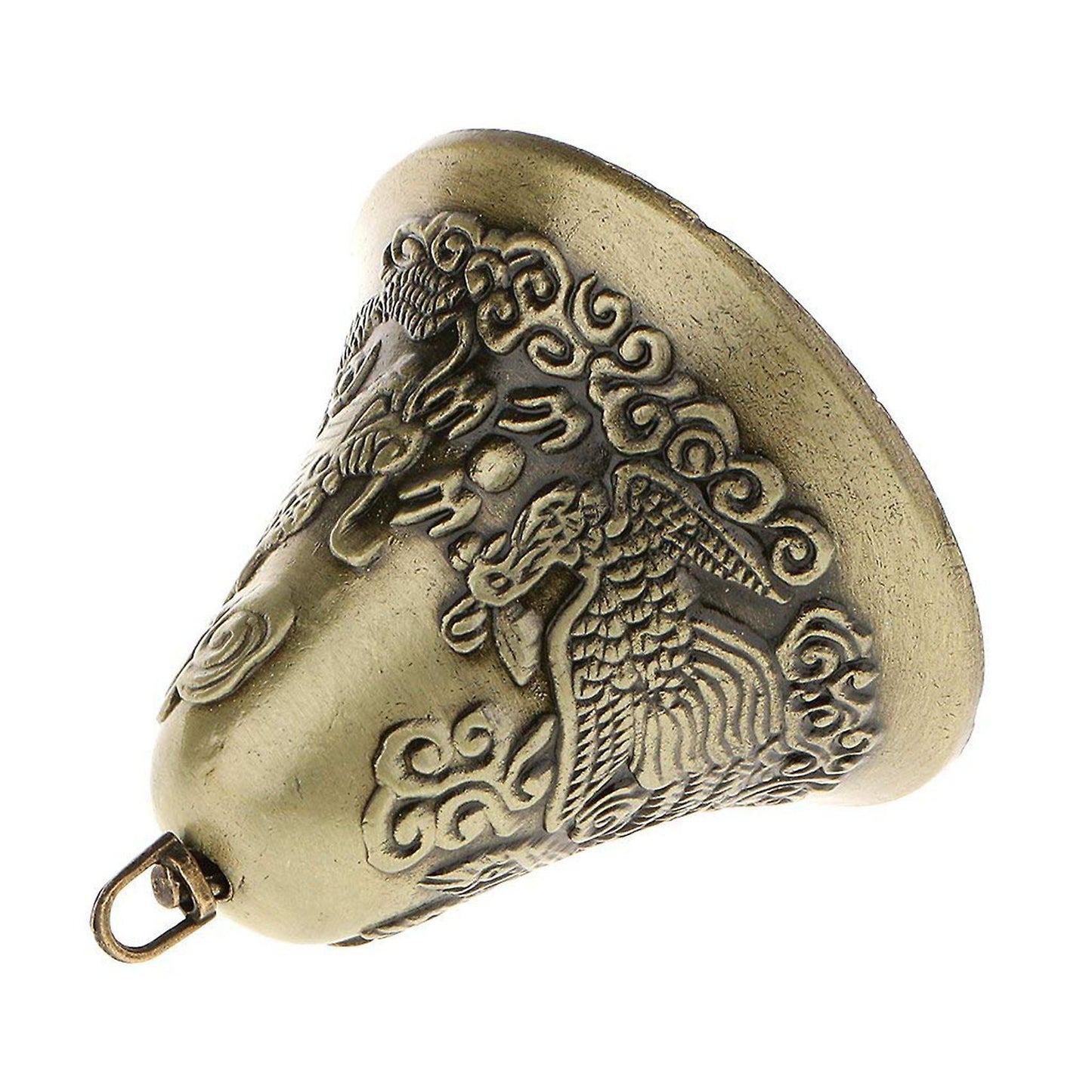2x Mini-feng Shui Chinese Dragon Charm Bell and Phoenix Figure Decor