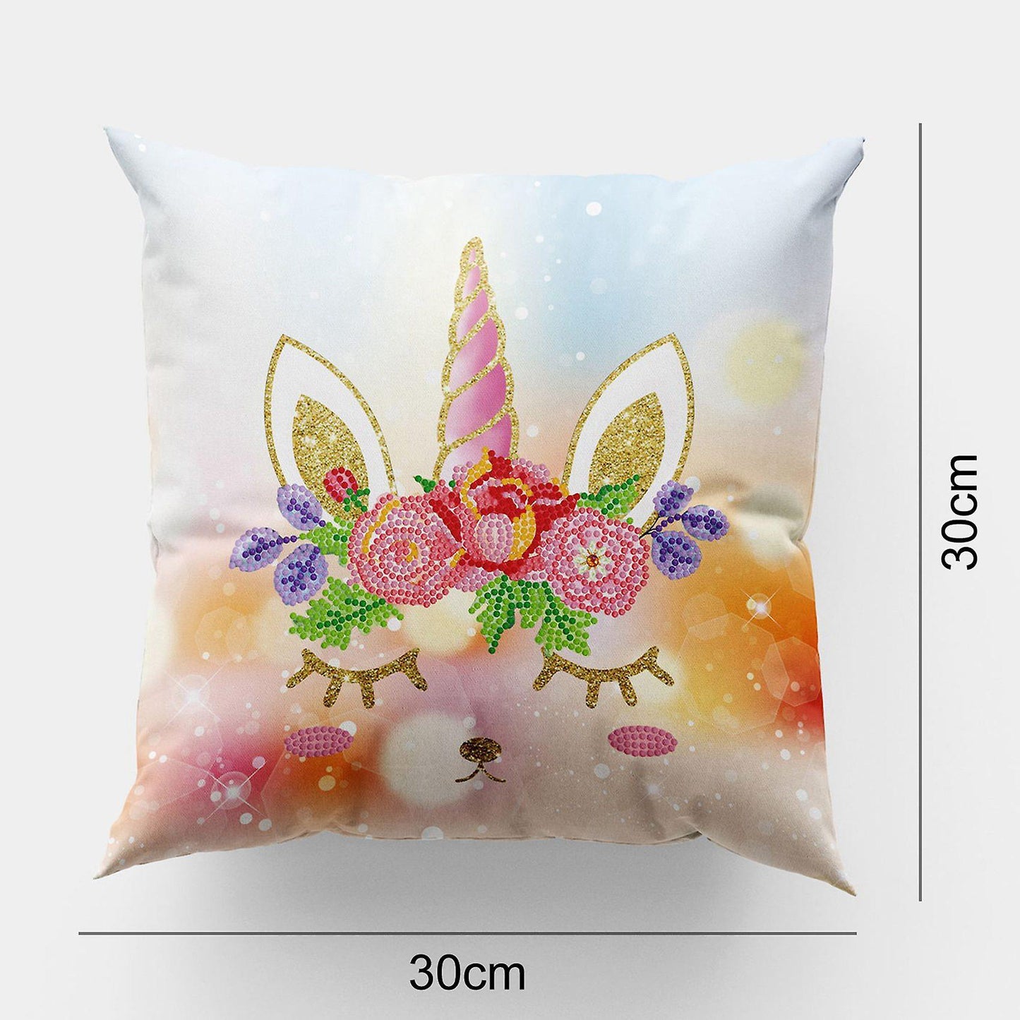 30x30cm Diy Diamond Christmas Pillowcase Decoration Cat