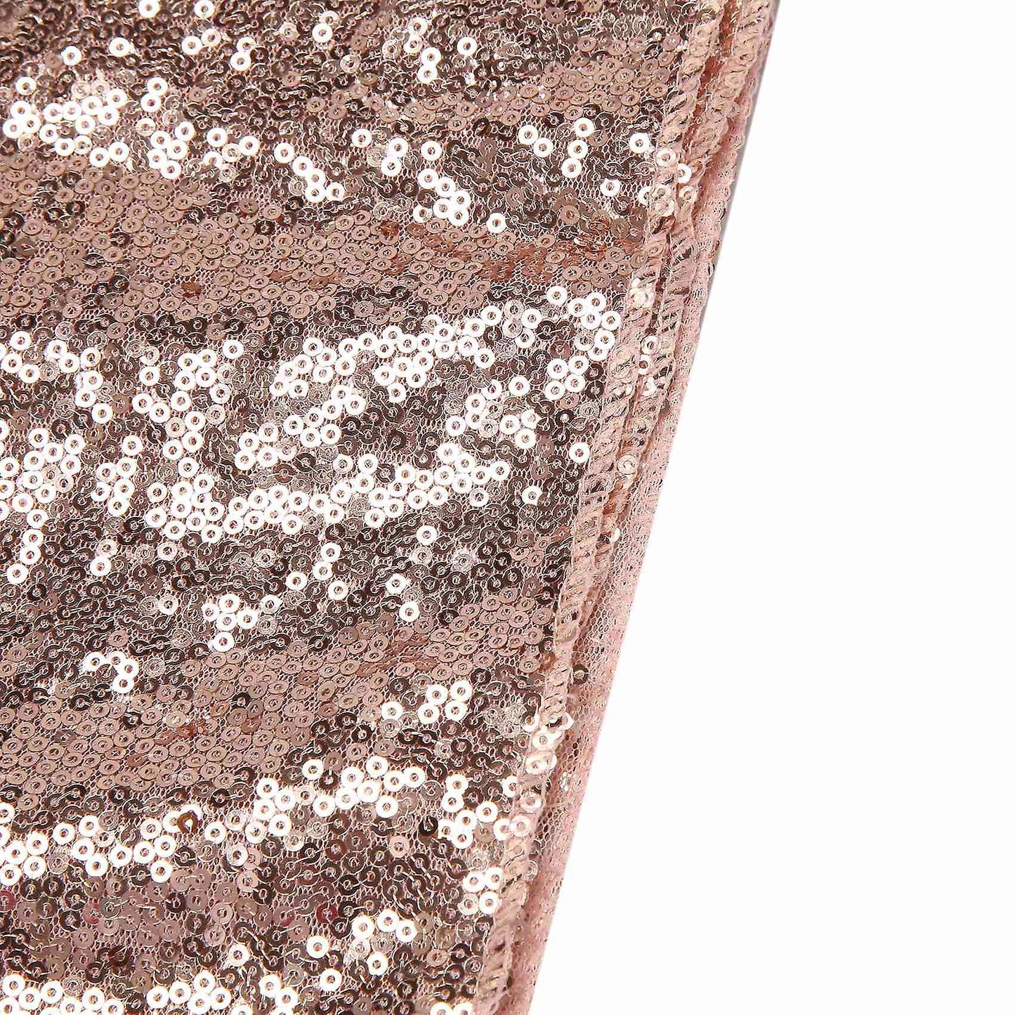 Rectangle Sequin Tablecloth Banquet Table Party Decor, Rose Gold