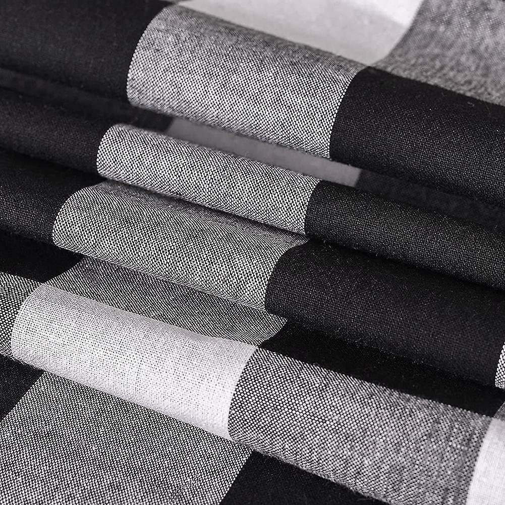 13x108inch Black and White Plaid Table Runner,for Party Home Decor