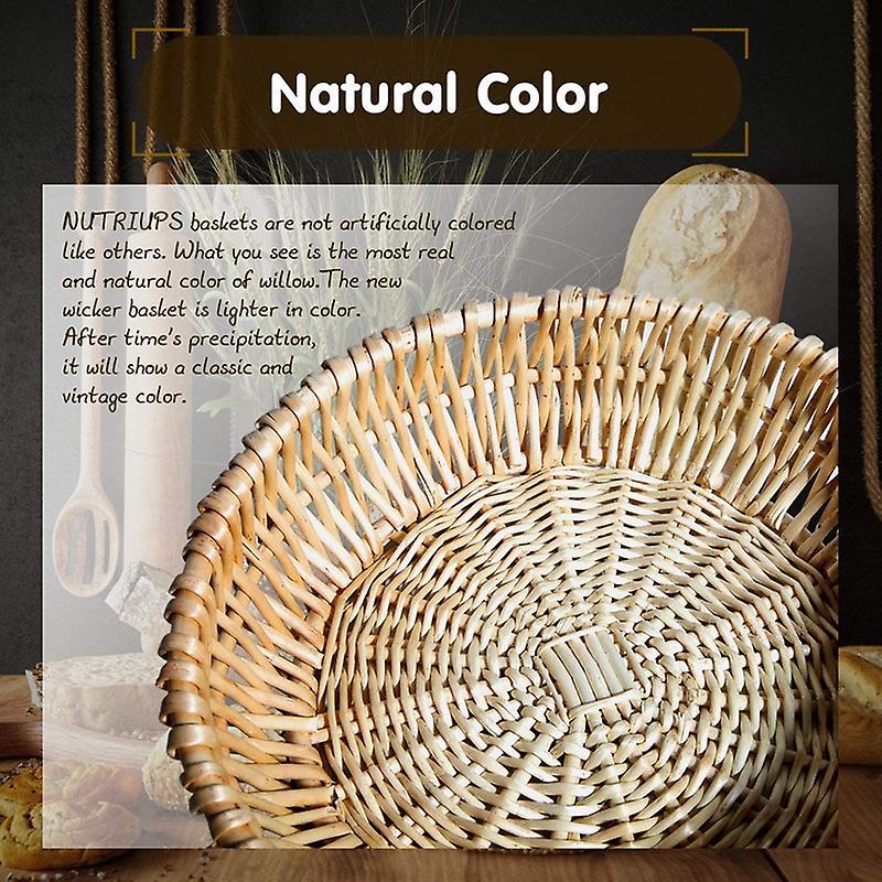 Hand-woven Wicker Basket for Fruit, Vegetable, Gift Basket -25 X 8cm