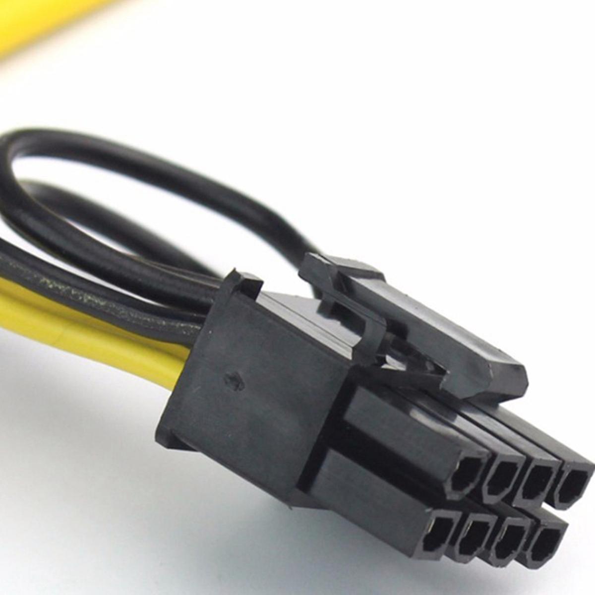 1pcs Power Supply Cable 6+2 Pin Card Line 1 to 3 6pin+ 2pin Adapter