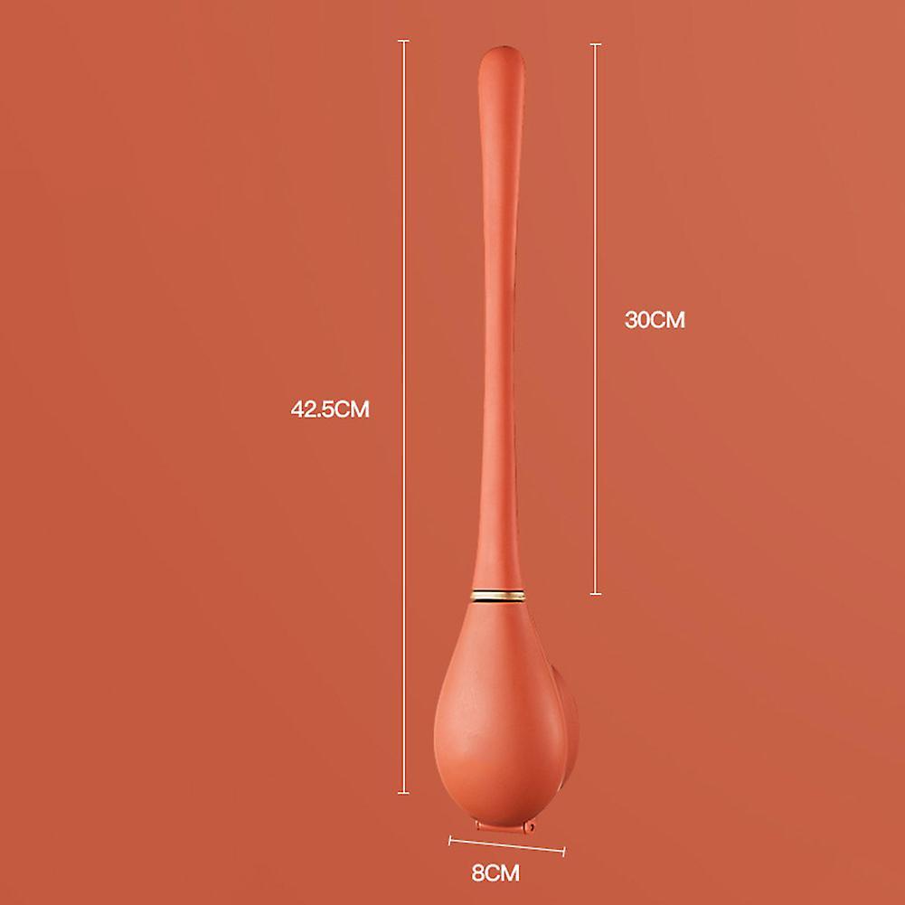 Silicone Toilet Brush with Bracket Set Wall-mounted Long-handled C