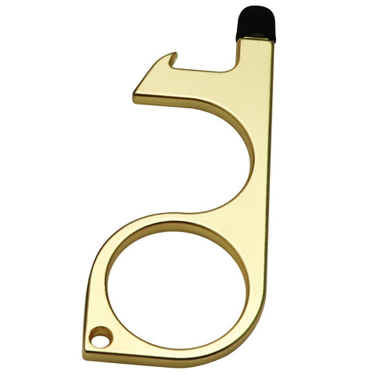 Non-contact Keychain Press Screen Isolation Bottle Opener, Gold