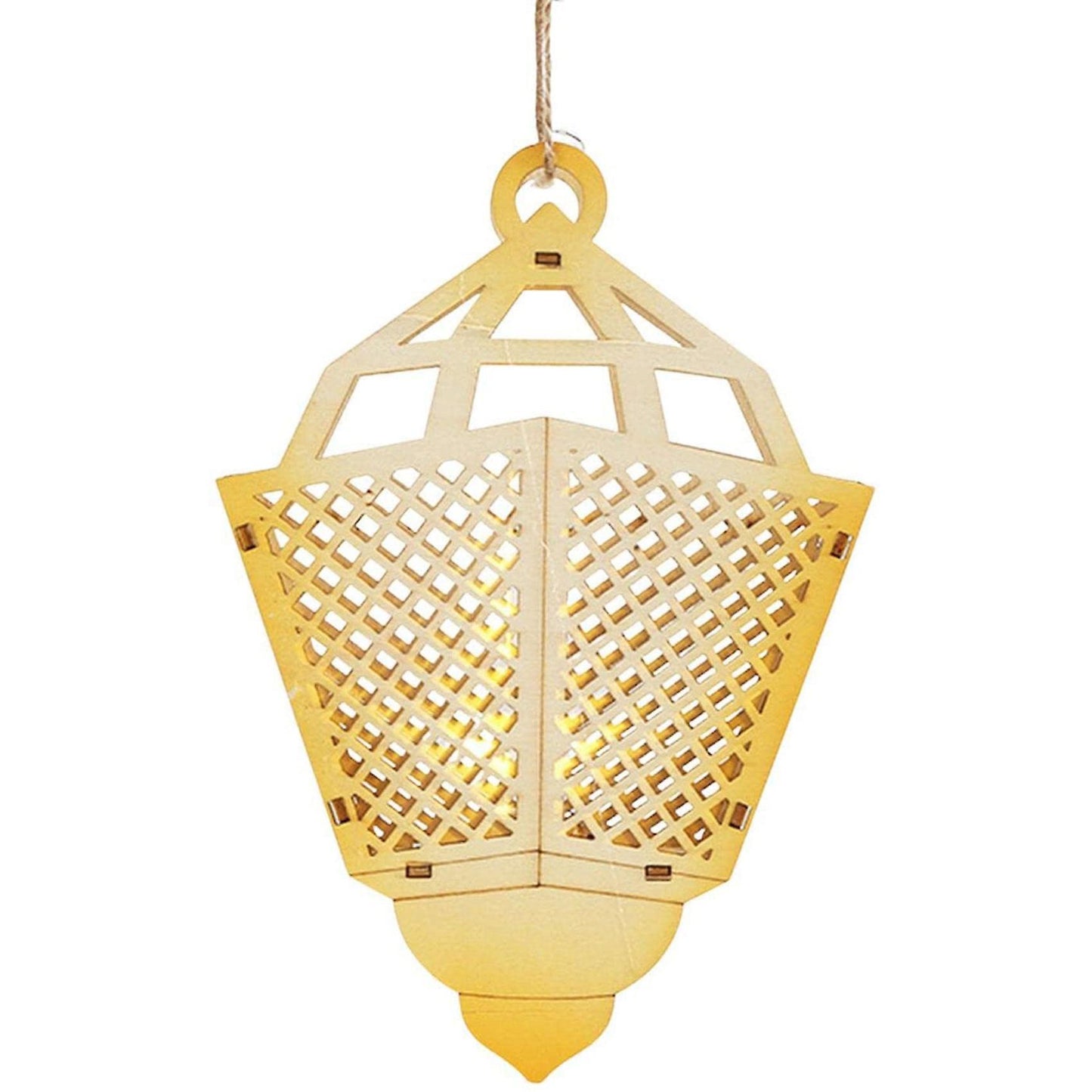 Muslims Eid Led Night Lamp Wooden with Tether for Festival Party