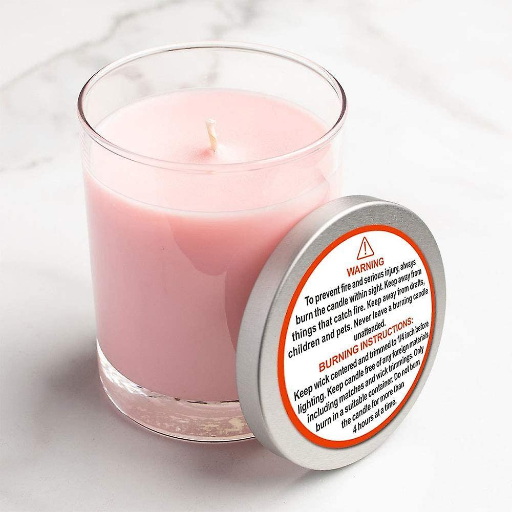 500pcs 3.8cm Warning Label Candle Jar Container Sticker Waterproof