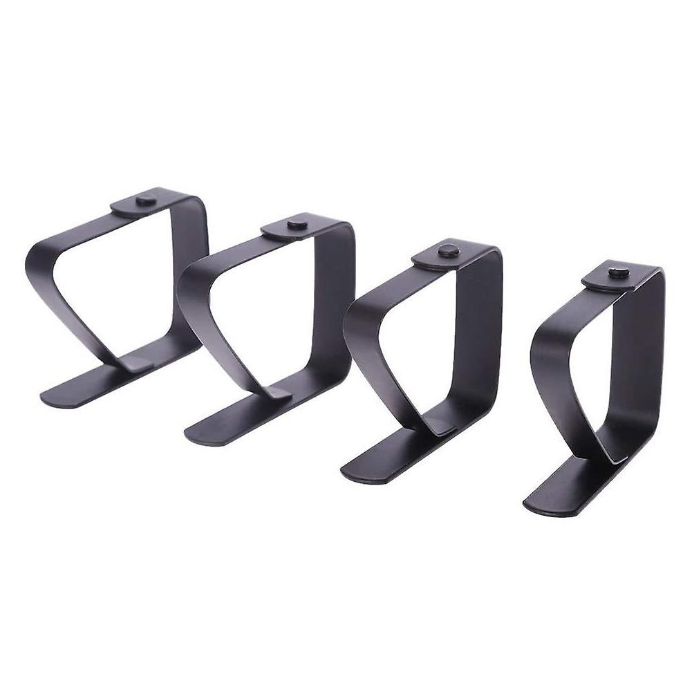 4 Pcs Black Black Tablecloth Clip Tablecloth Fixing Clip 5x4cm