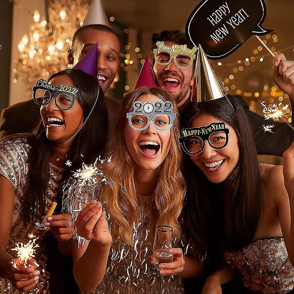 Happy New Year Eyeglasses Fancy New Years Funny Party Glasses