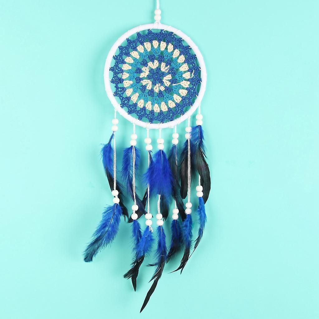 Blue Creative Hand Hook Disc Dream Catcher Pendant