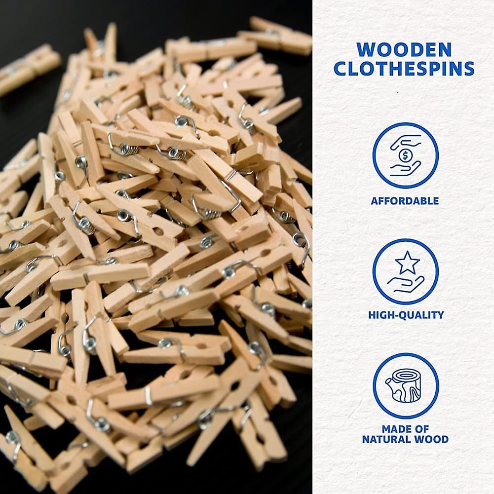 Clothes Pins, Strong Grip Tiny Wooden Clothespins,for Photos,crafts