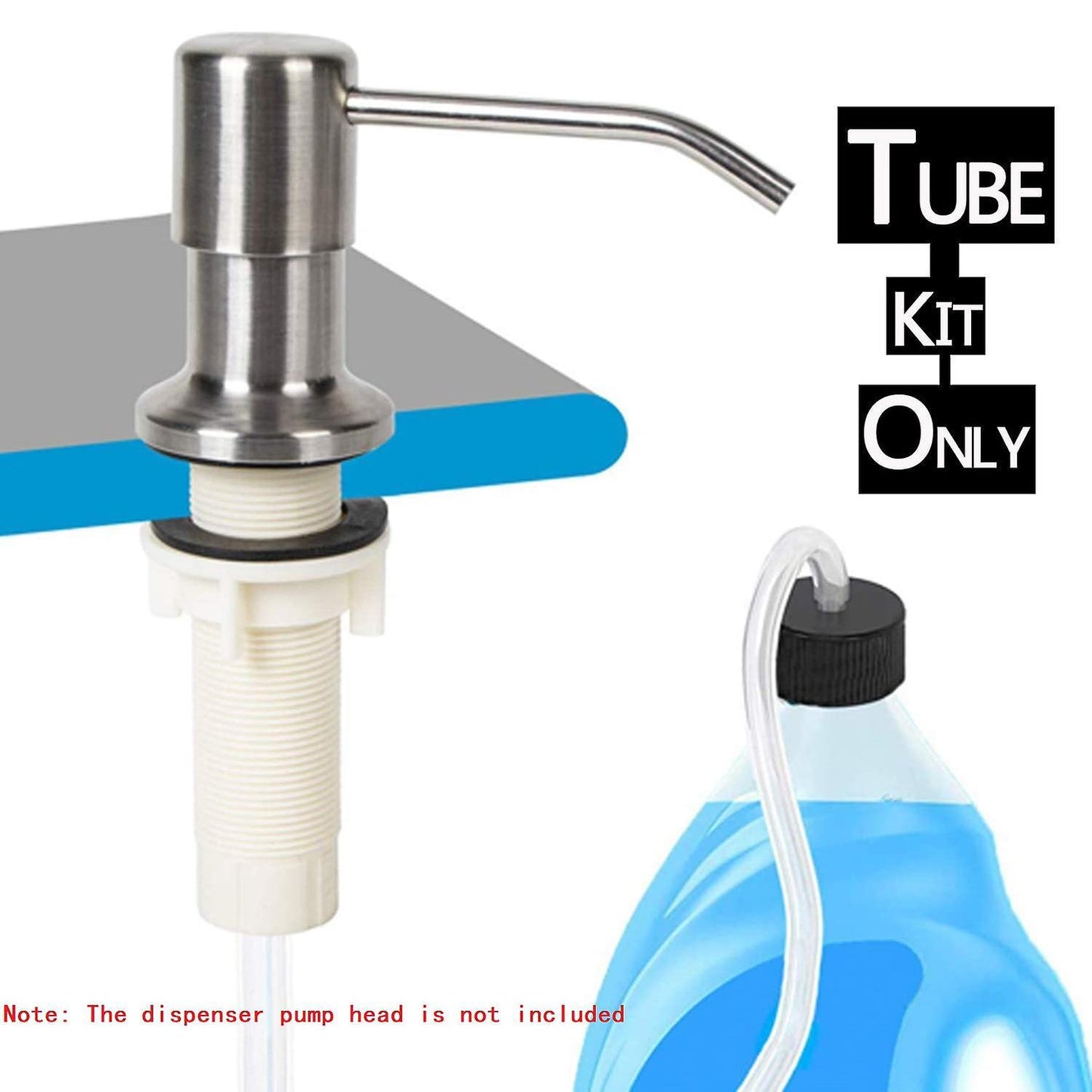 Sink Soap Dispenser Extension Tube Kit 45inch with Check Valve