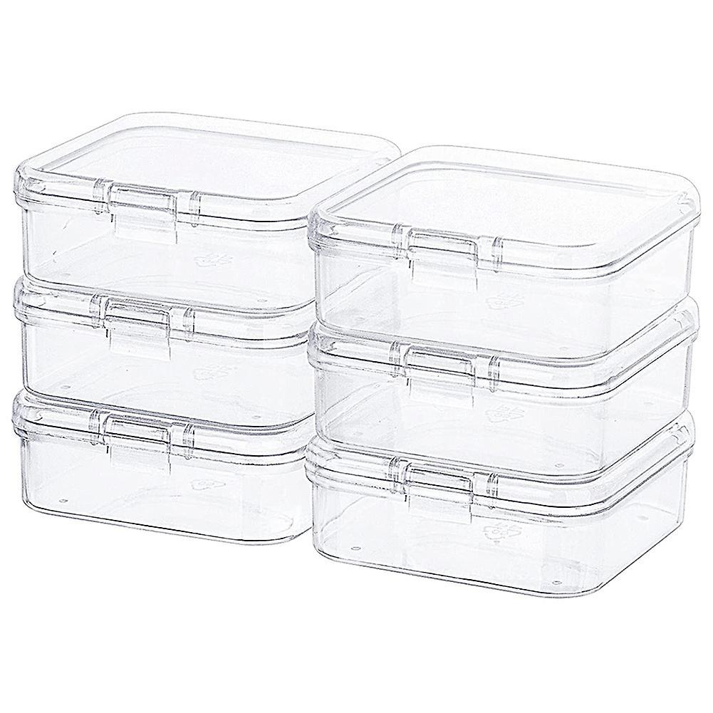Clear Plastic Beads Storage Containers Box Storage Containers ,6 Pcs