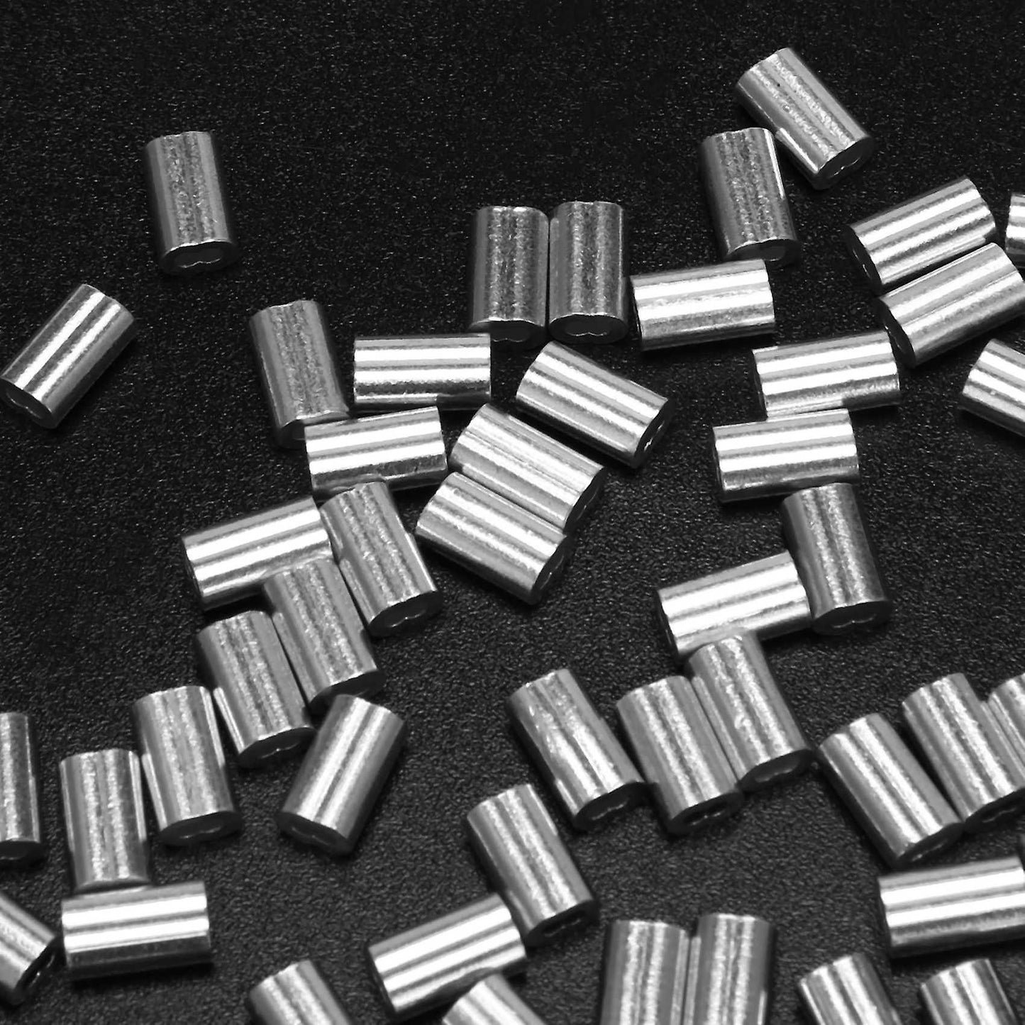 (1.2mm 100pcs) Wire Rope Aluminum Sleeves Clip Fittings Cable Crimps