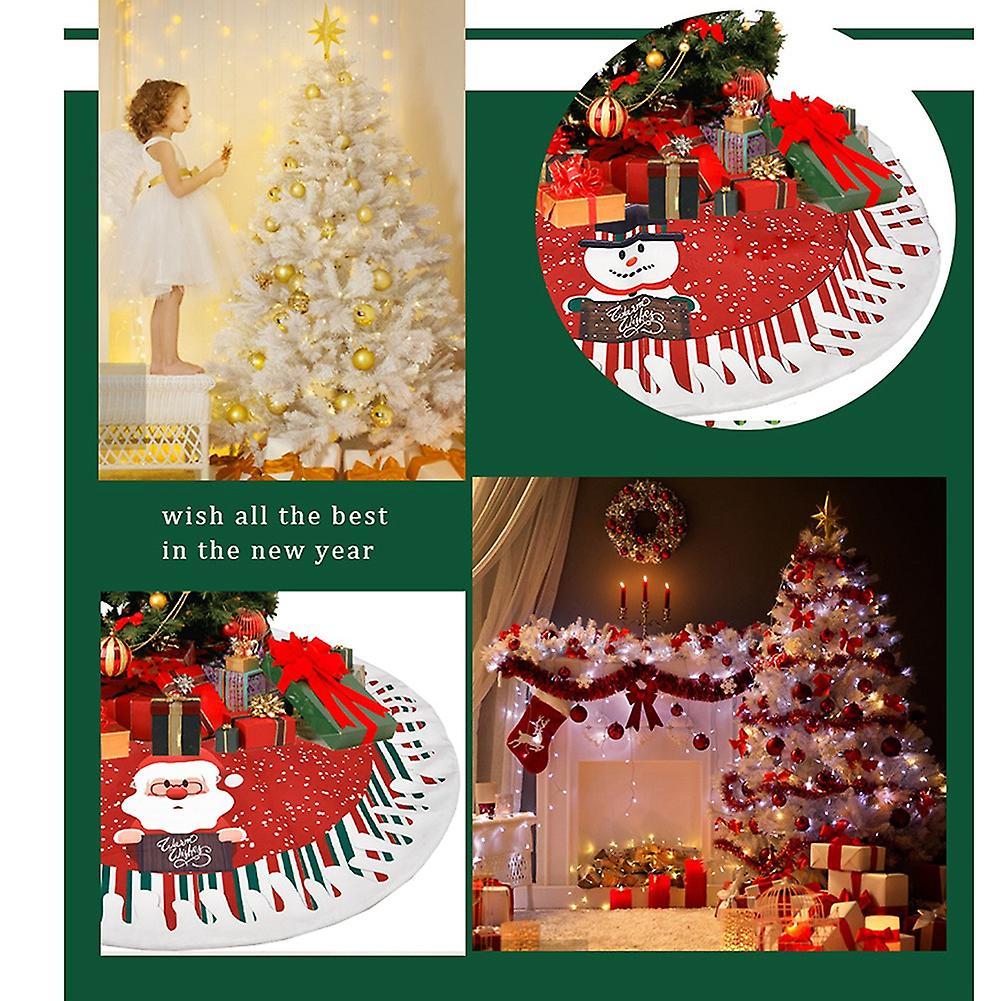 Christmas Tree Skirt, Xmas Print Tree Skirt for Christmas,elk