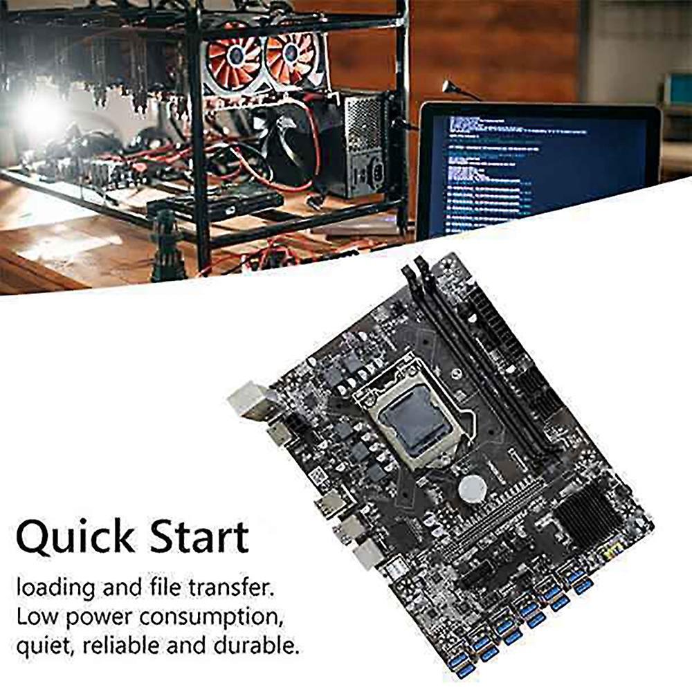 B250c Btc Mining Motherboard with G3900 Cpu+thermal Grease Lga1151