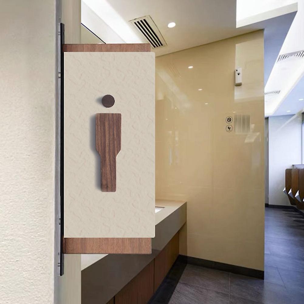 2pcs Toilet Door Men's and Women's Signs Solid Wood Toilet Signs