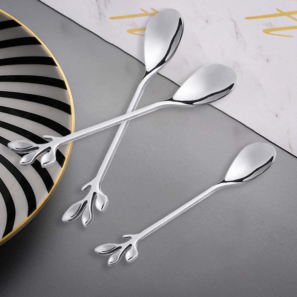 Leaf Coffee Spoon Tea Sugar Spoon Espresso Spoon Retro Dessert Spoon