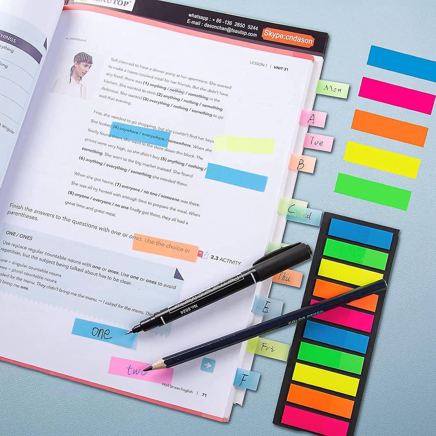 Sticky Note Flags,1200 Pcs Total,pack Of 10 Color Tabs,strip Tabs