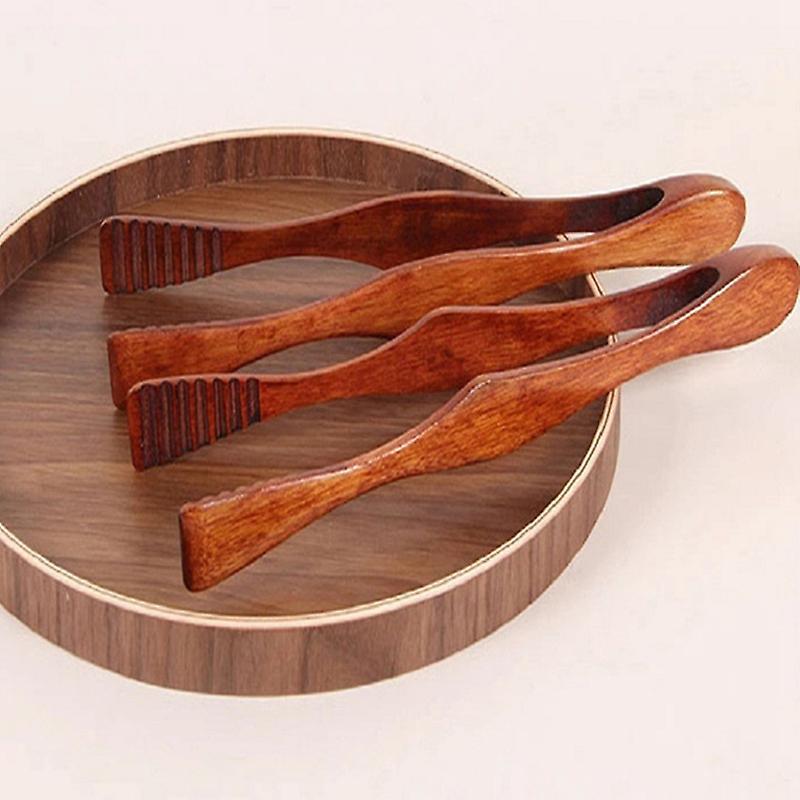 Cooking Kitchen Tongs Food Bbq Tool Cake Wooden Clip Home 2pcs