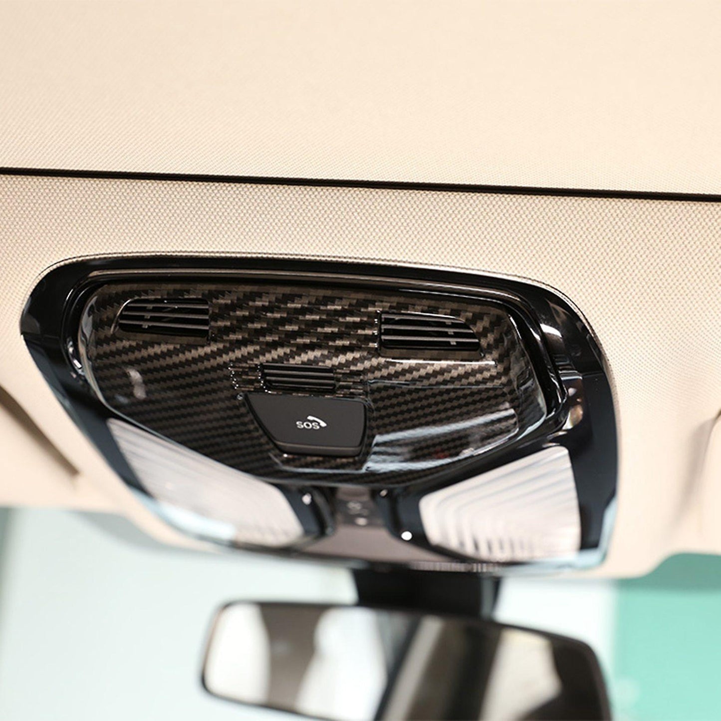 Silver Chrome Front Reading Light Panel Cover Trim