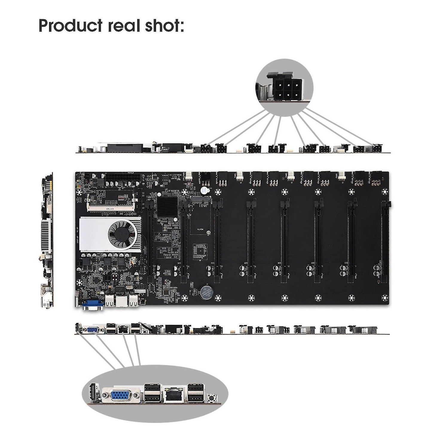 Motherboard 8 Gpu Bitcoin Etherum Mining Support 1066/1333/1600mhz