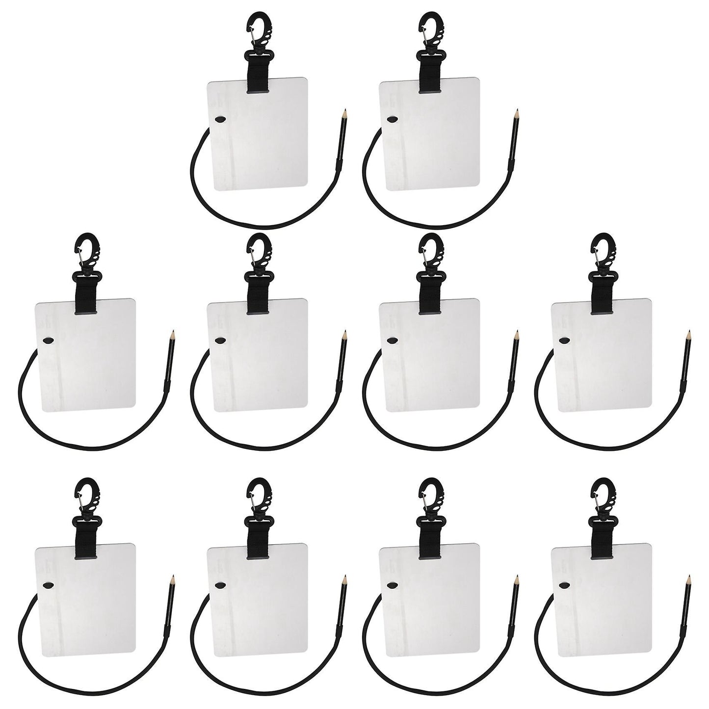 10x Dive Writing Slate with Swivel Clip and Pencil for Water Diving