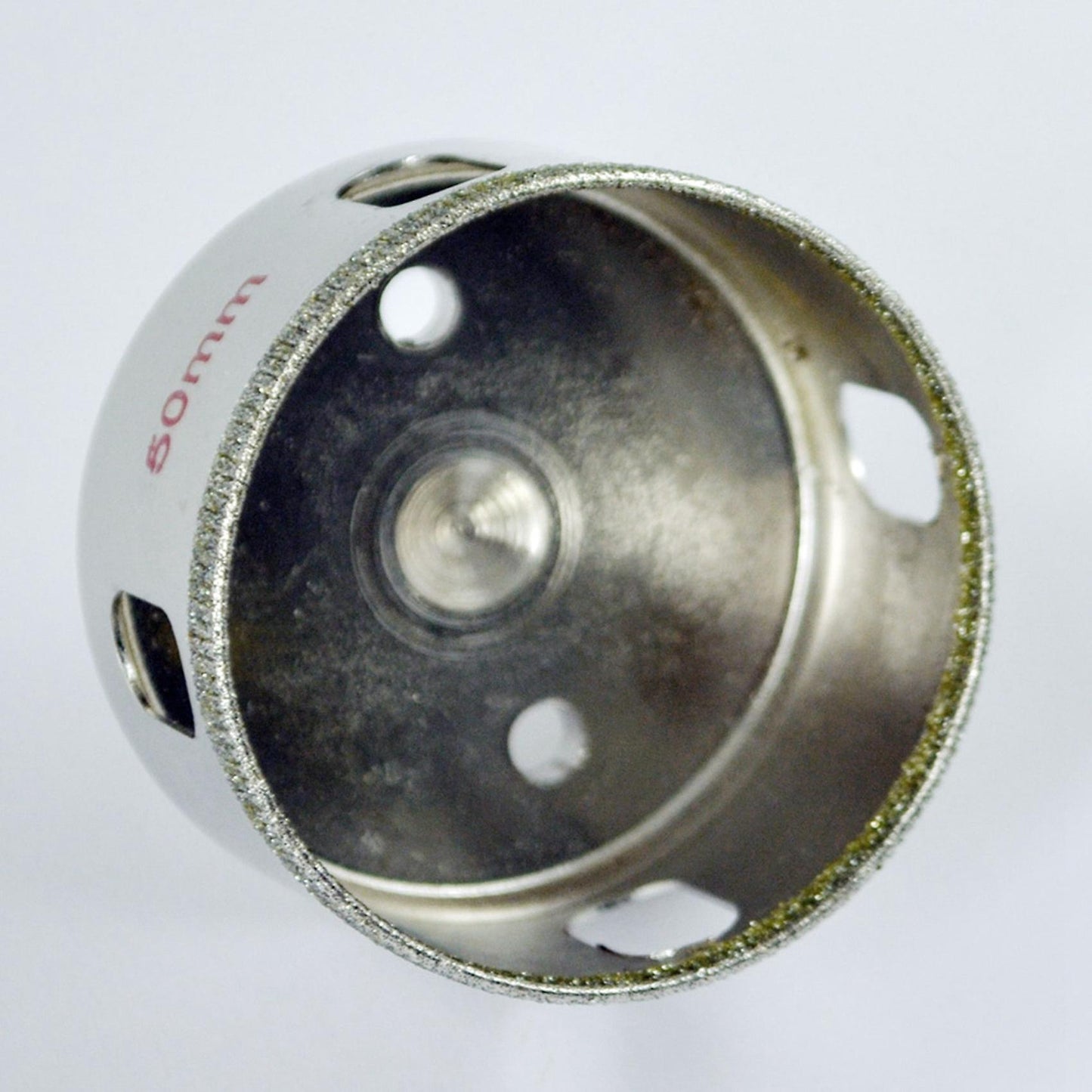 Silver Tone Diamond Tipped Glass Drilling Hole Saw 50mm