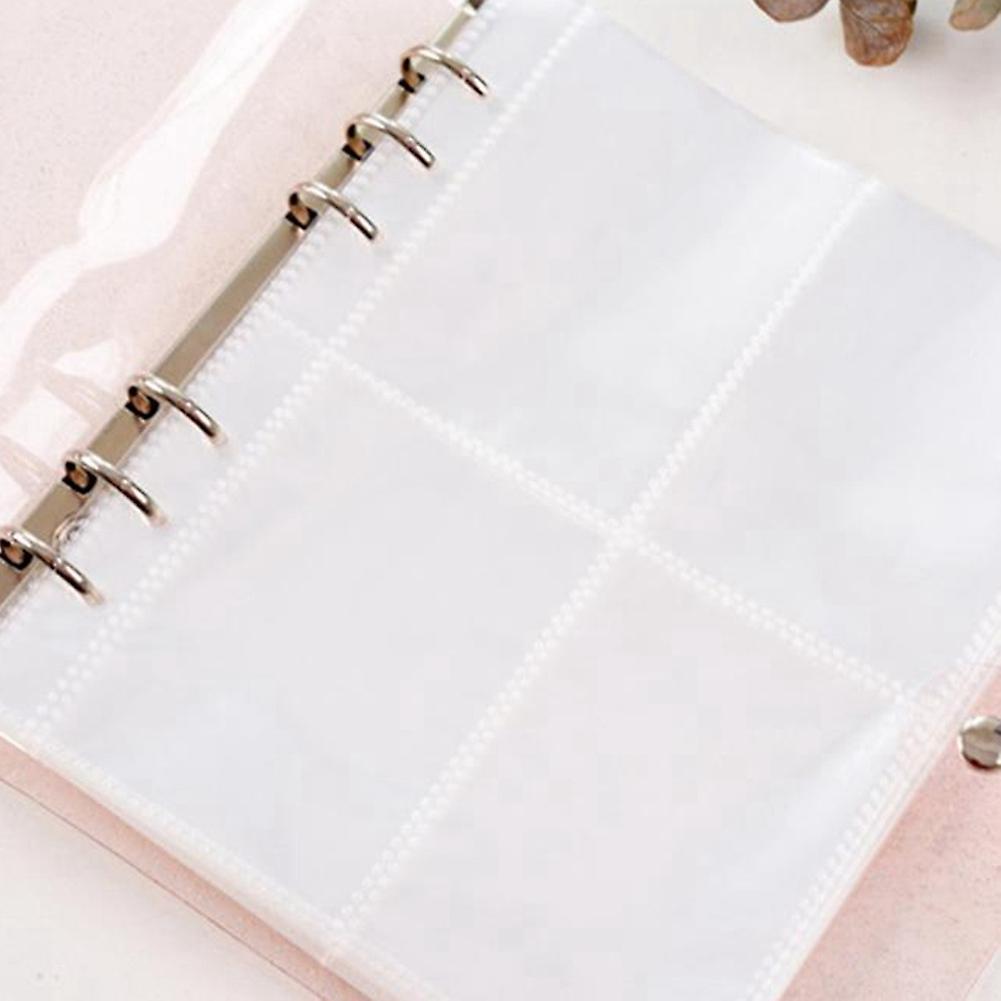 6 Holes Loose-ring Binder with 200, 5 Inch Photos Album, Purple