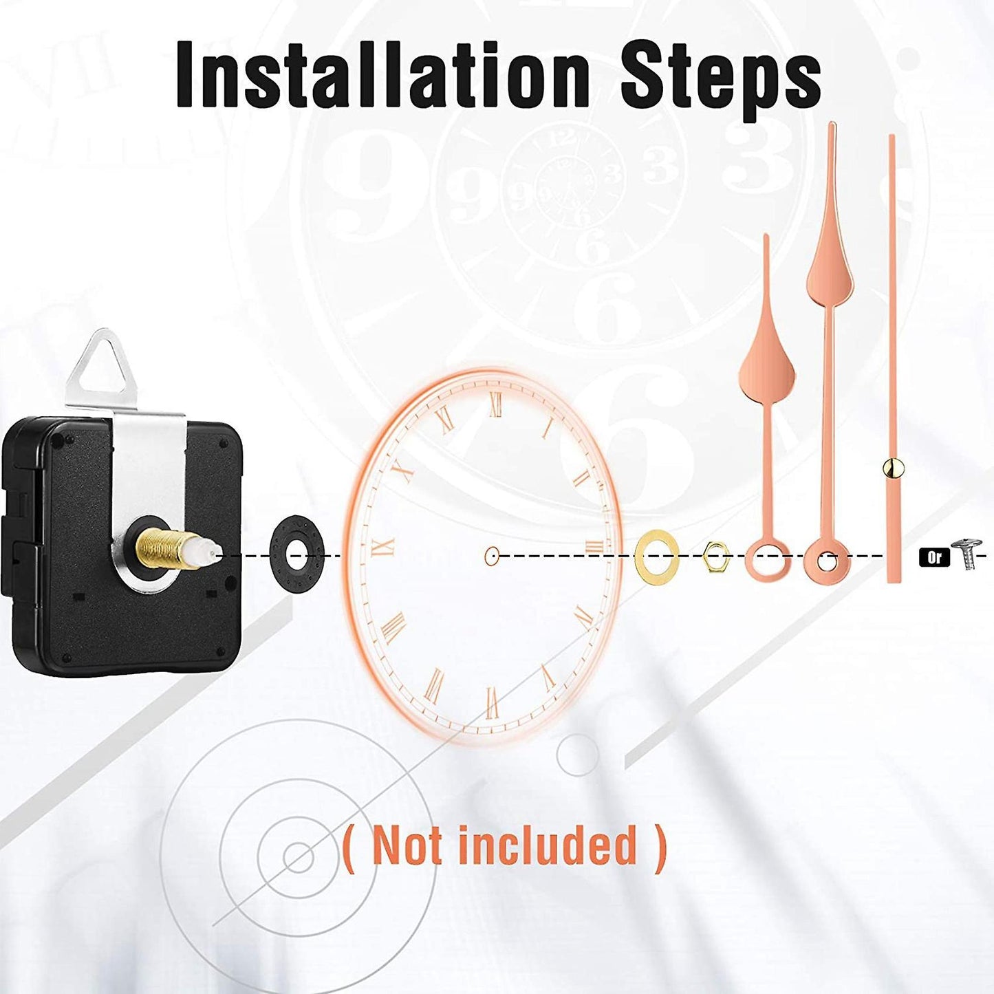 2pcs Silence Quartz Movement Mechanism Kit