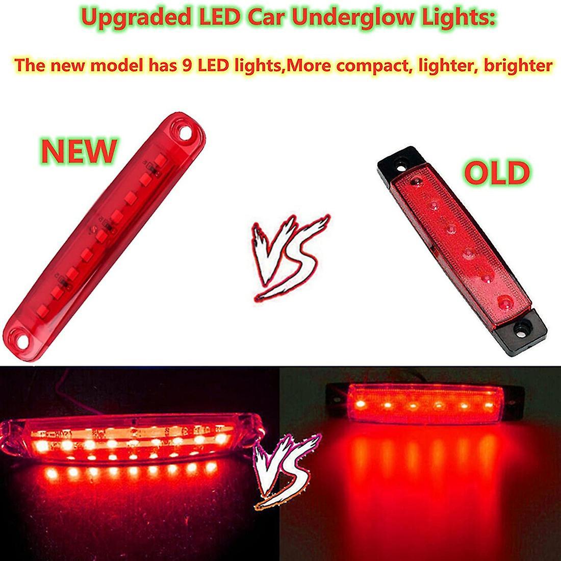 10pcs Car Underglow Lights Led Wheel Lights Rock Lights ,red