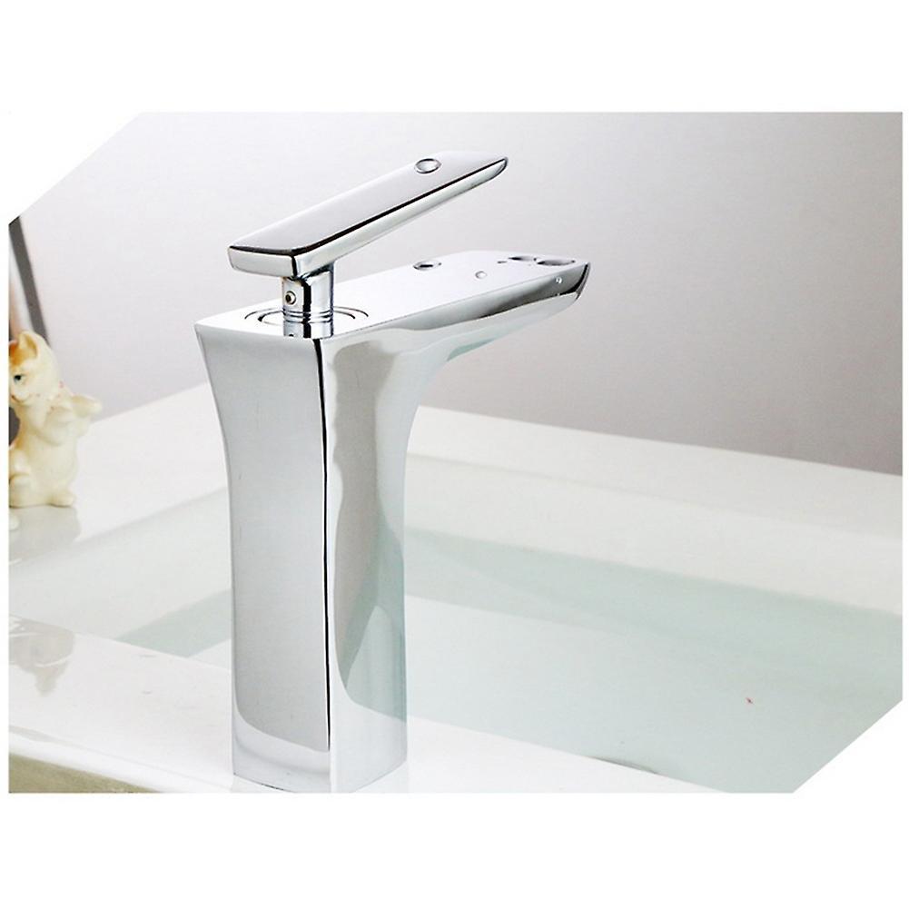 Copper Kitchen Sink Faucet Mixer Taps for Bathroom Bar Sink (silver)