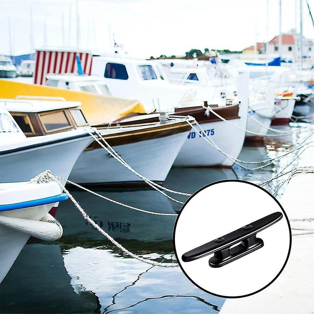 4pack 4 Inch Black Boat Cleat Boat Dock Cleats Strong Nylon Cleats