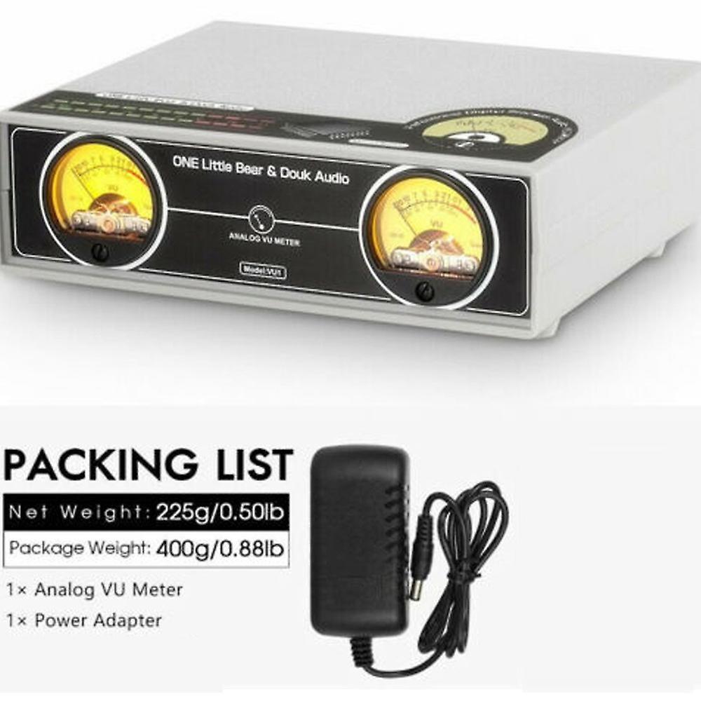 Mic+line Dual Analog Vu Meter Db Panel for Power Amplifier,us Plug
