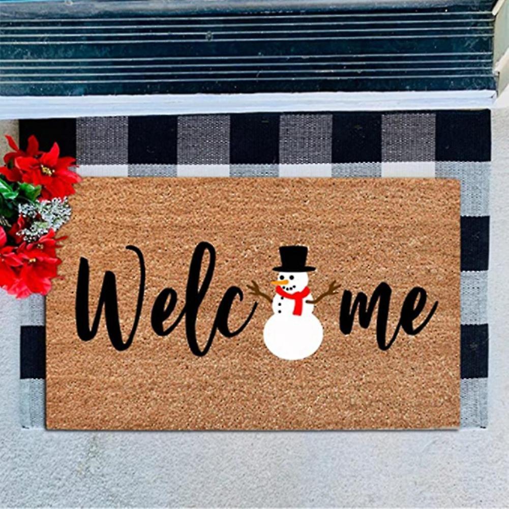 Doormat Indoor Entrance Christmas Doormat Snowman Welcome Home