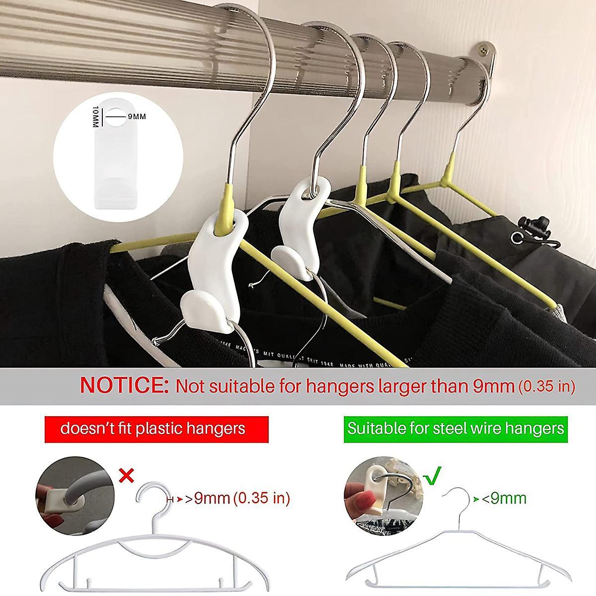 50 Plastic Hooks Stacking Hooks for Heavy-duty Clothes Closets