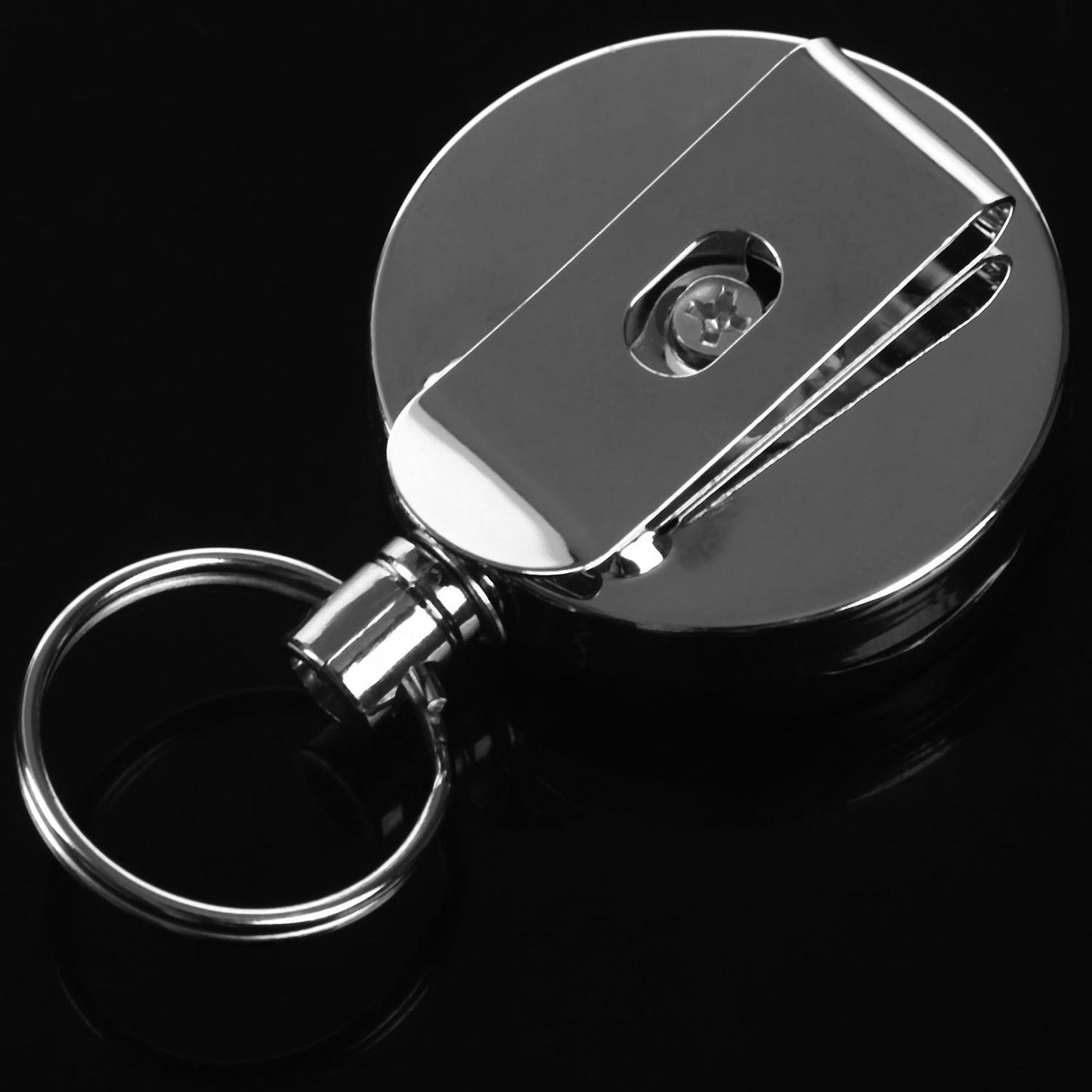 6pcs Retractable Reel Badge Id Holder Belf Clip Name Card