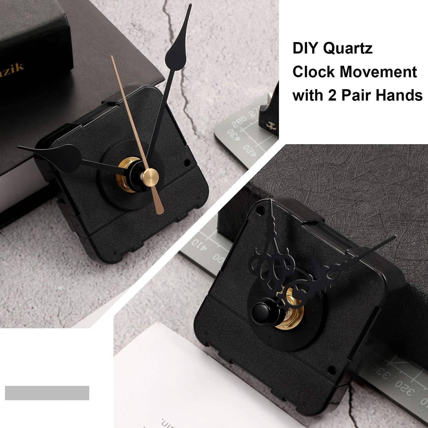 2pcs Quartz Clock Movement Non Ticking Clock Mechanisms (13/18 Mm)
