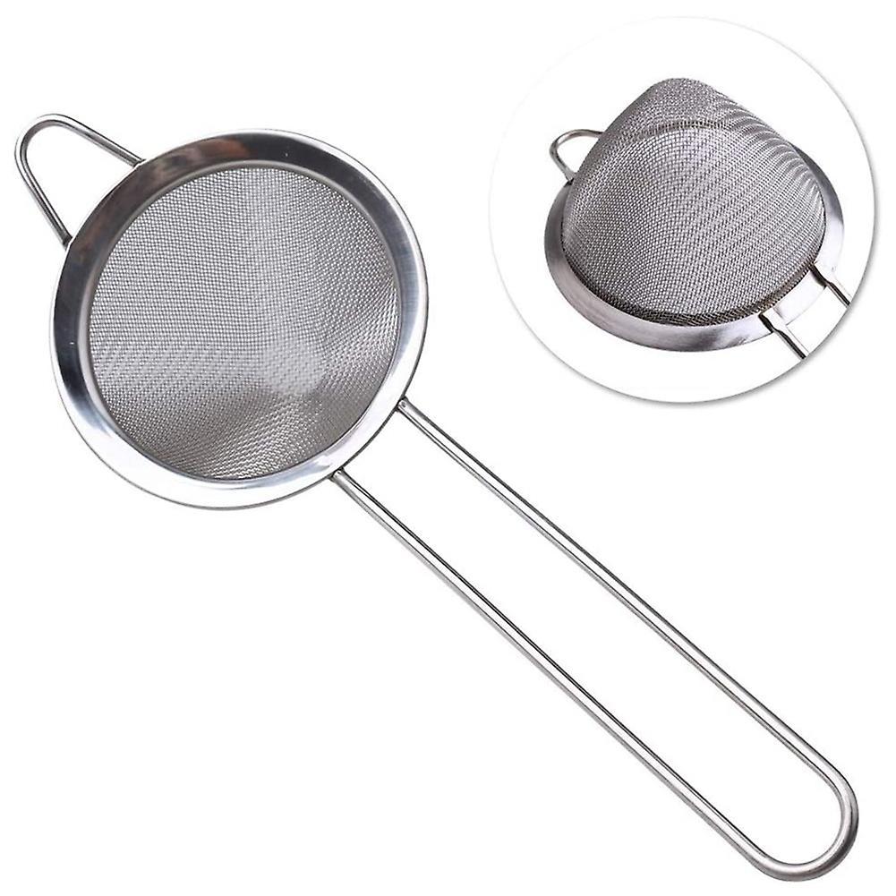 Tea Strainer, 3.3 Inch Fine Sieve Strainer Mesh Strainer with Handle