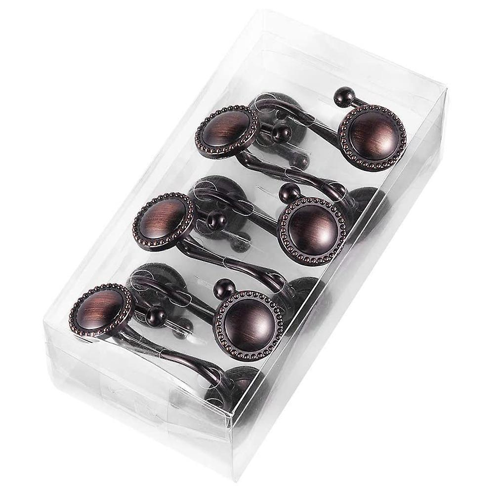 Shower Curtain Hooks Oil Rubbed Bronze,shower Curtain Rings,16 Pcs