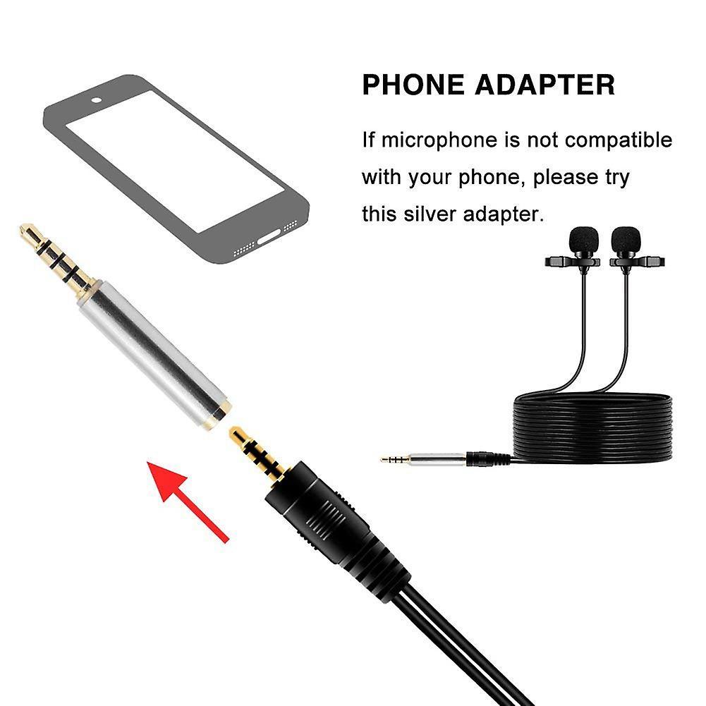Gam-16d Dual-head Clip Lavalier Collar Microphone for In Lectures