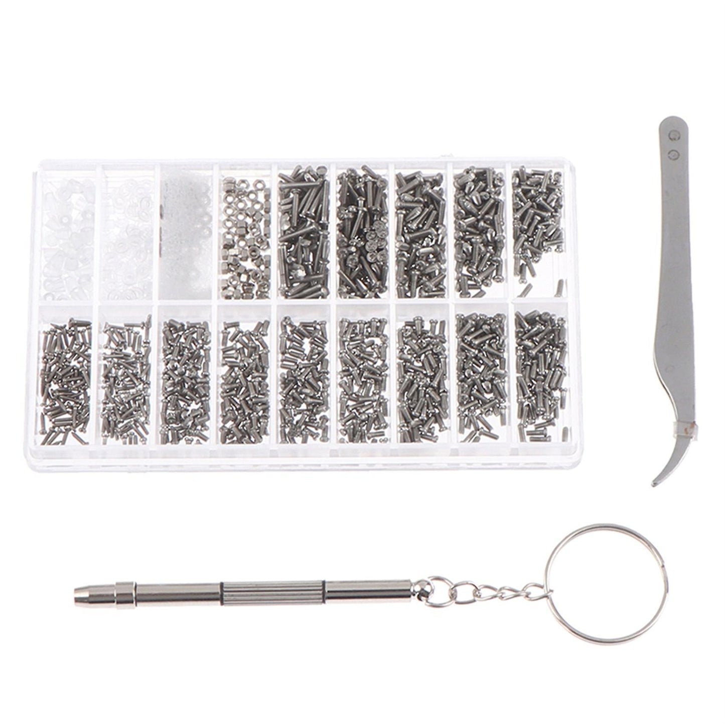 Sunglasses Glasses Repair Tool, Stainless Steel Screws and Nose Pads