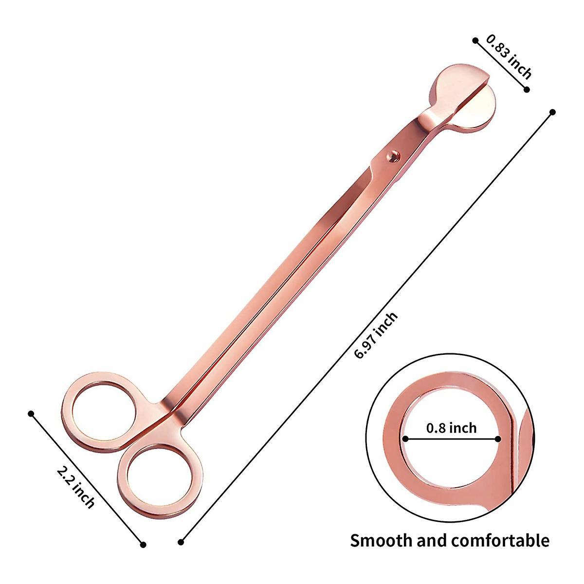 Candle Wick Cutter Stainless Steel Wick Cutter Scissors Rose Gold