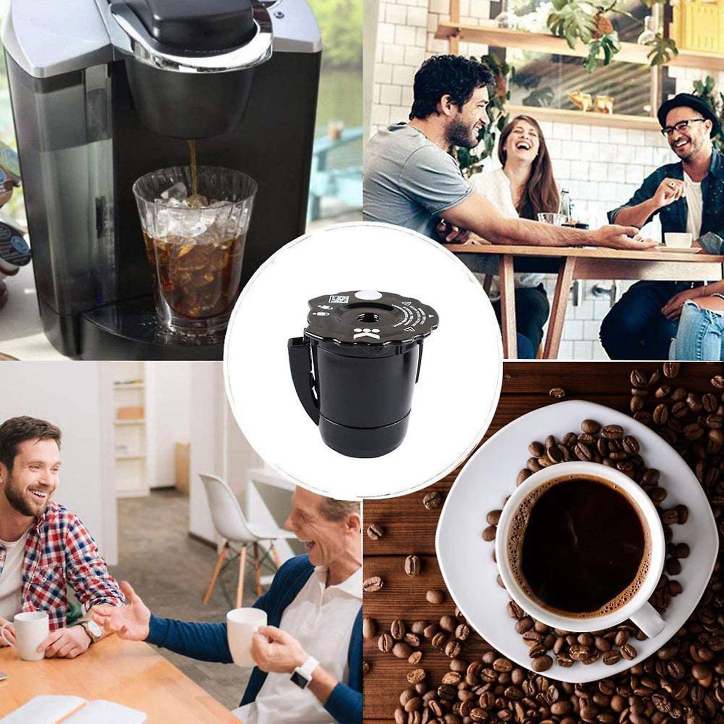 1 Reusable Ground Coffee Filter Compatible with for Keurig My K Cup